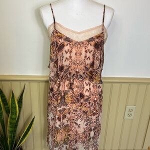 BCBGeneration Dress Womens Y2K Boho Lace Fairy Coquette Sheer Festival Sz S